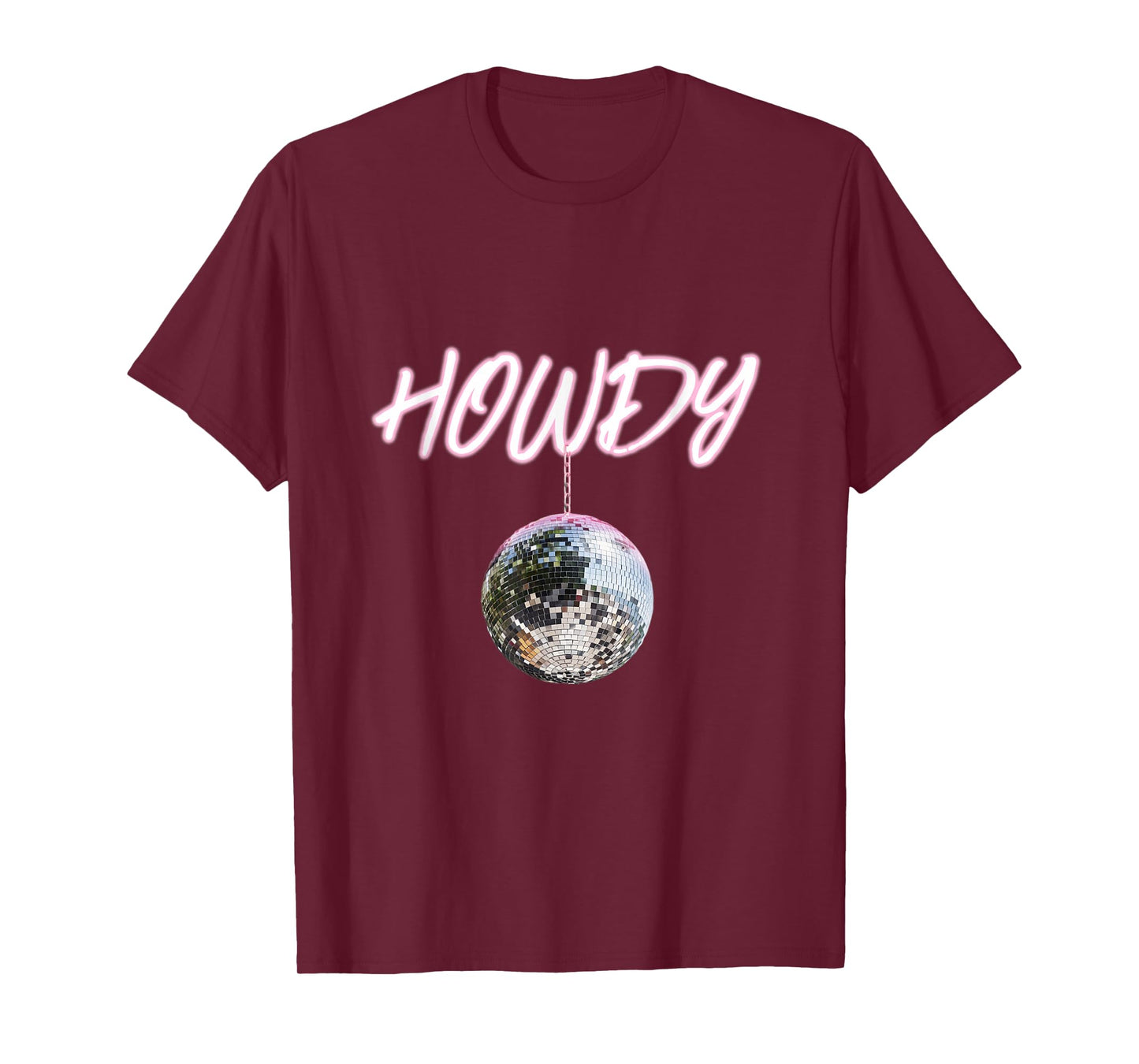 Pink Cowgirl Disco Ball Cowboy Howdy T-Shirt