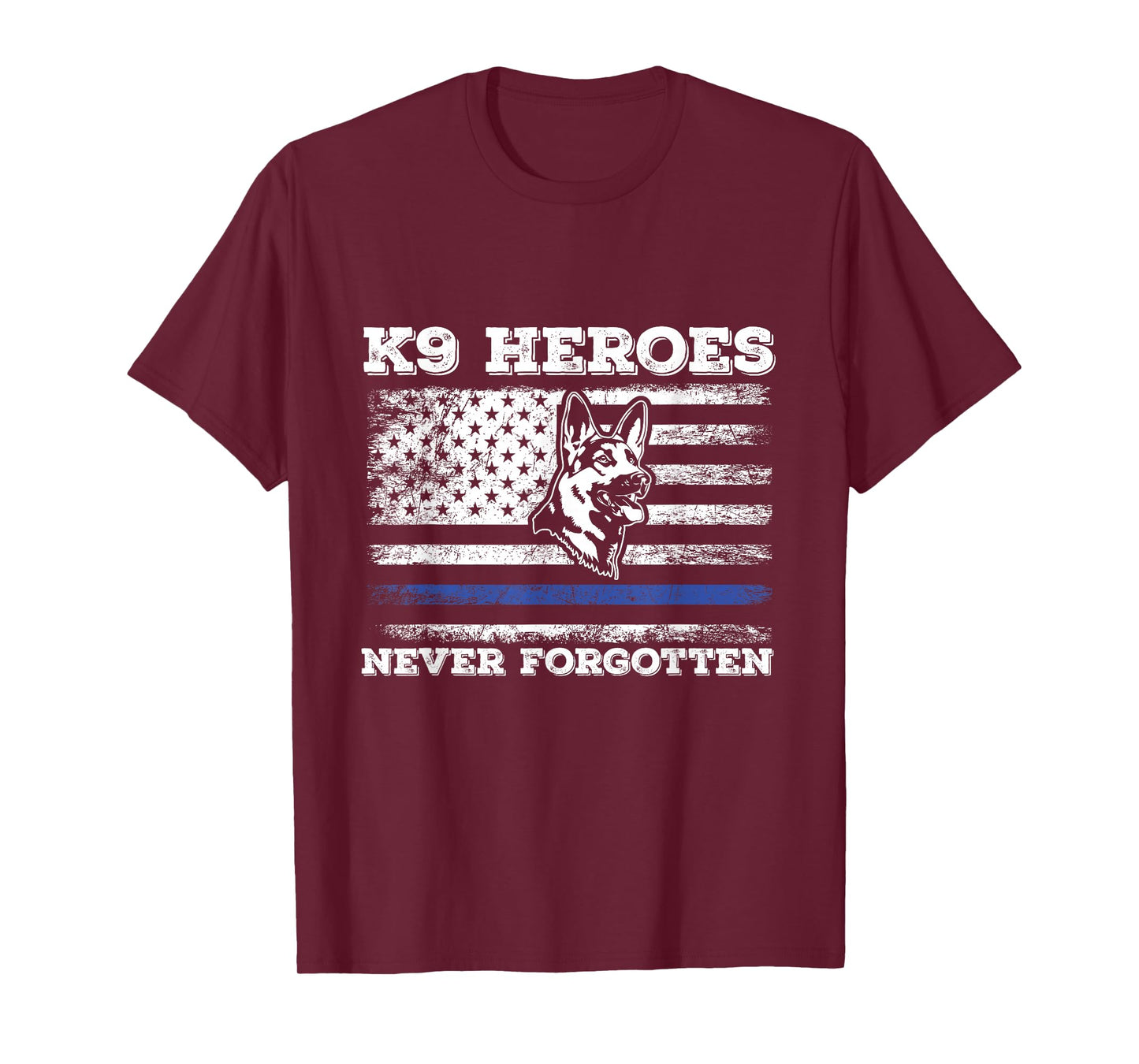 K9 Veteran Military Working Dog USA US Flag K9 Veterans Day T-Shirt