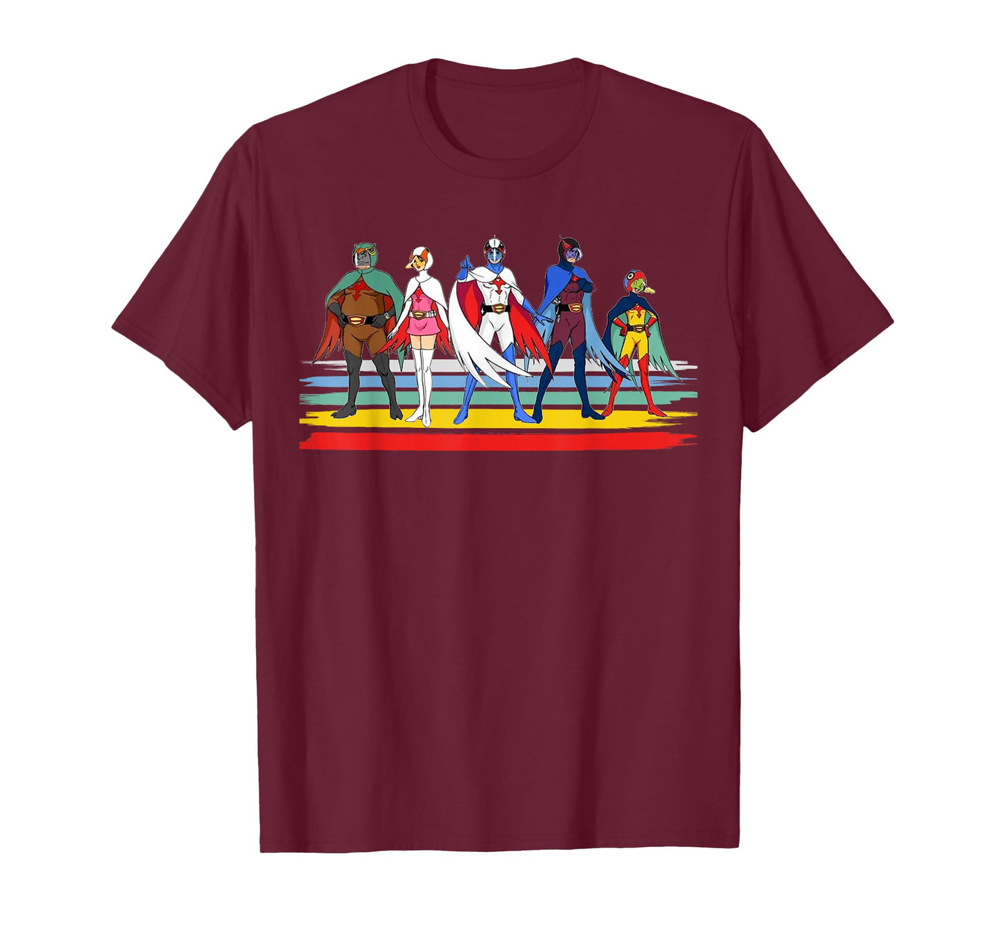 Battle of The Planets Vintage Style Brush Stripe T-Shirt
