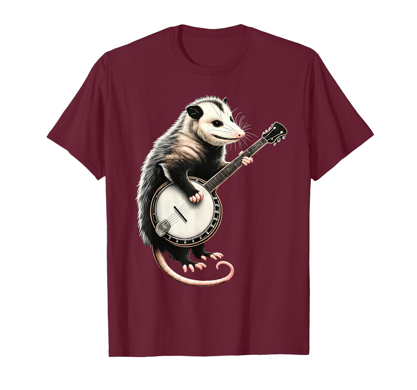 Opossum Playing Banjo Guitar Funny Possums T-Shirt