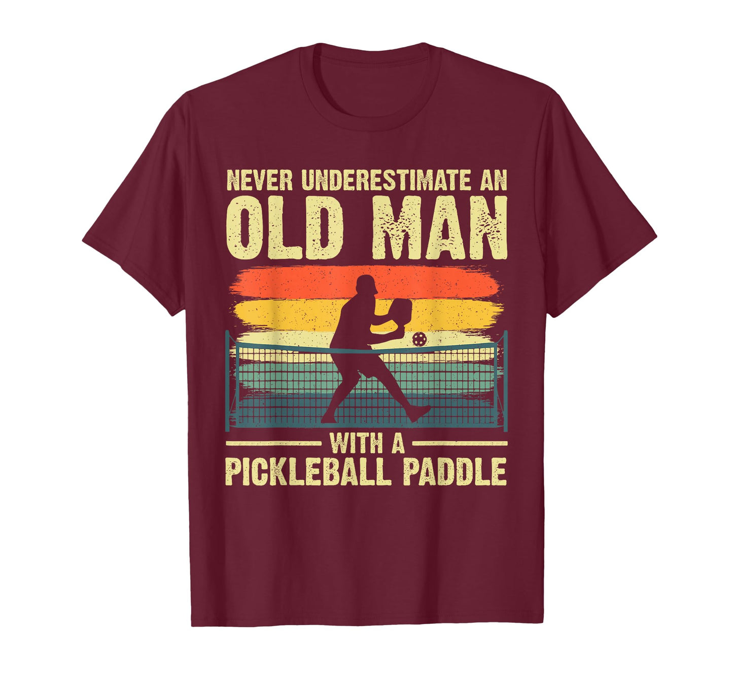 Cool Pickleball Design for Men Grandpa Pickleball Player T-Shirt Small