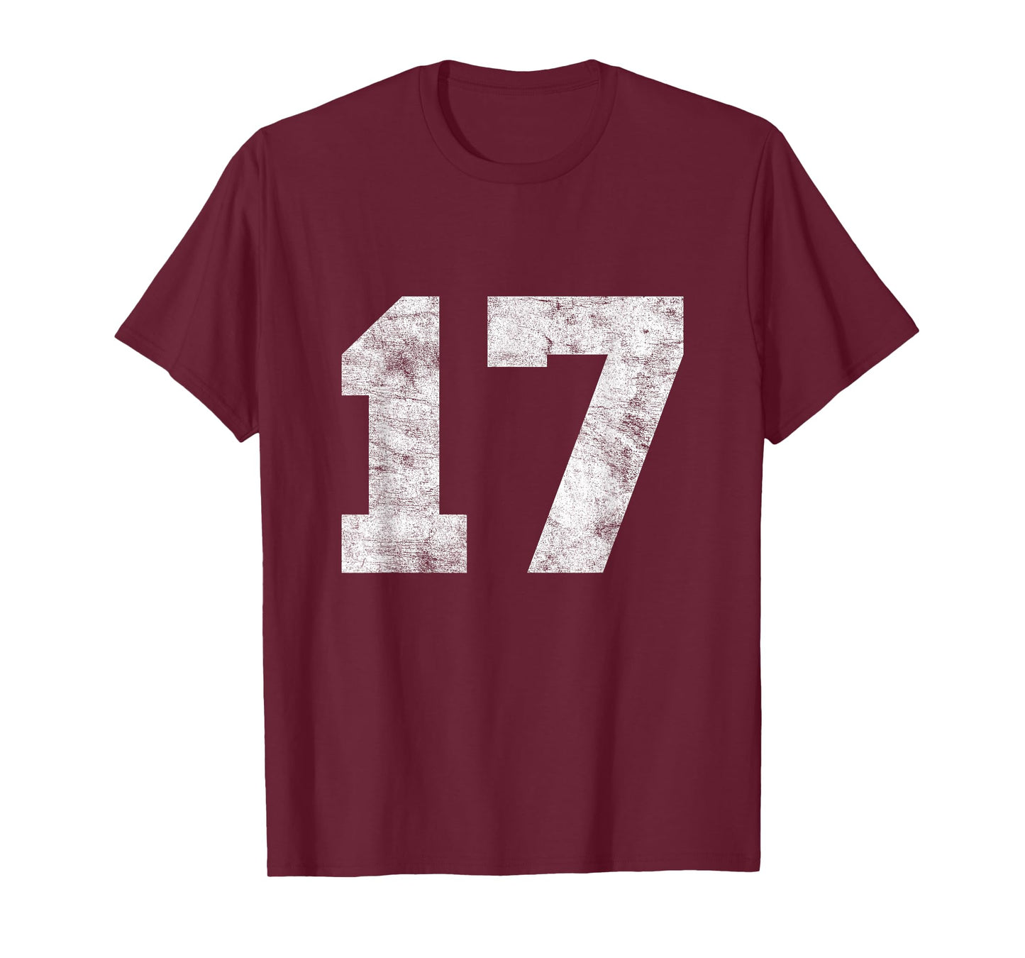 Vintage Lucky Number 17 Birthday Sports Player Team Athlete T-Shirt