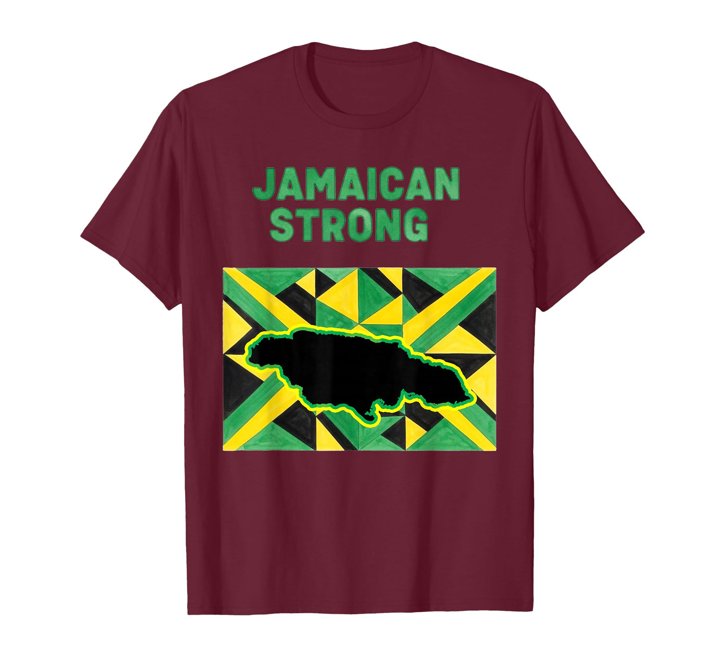 Jamaica Strong Shirt Watercolor Pride Design Image T-Shirt