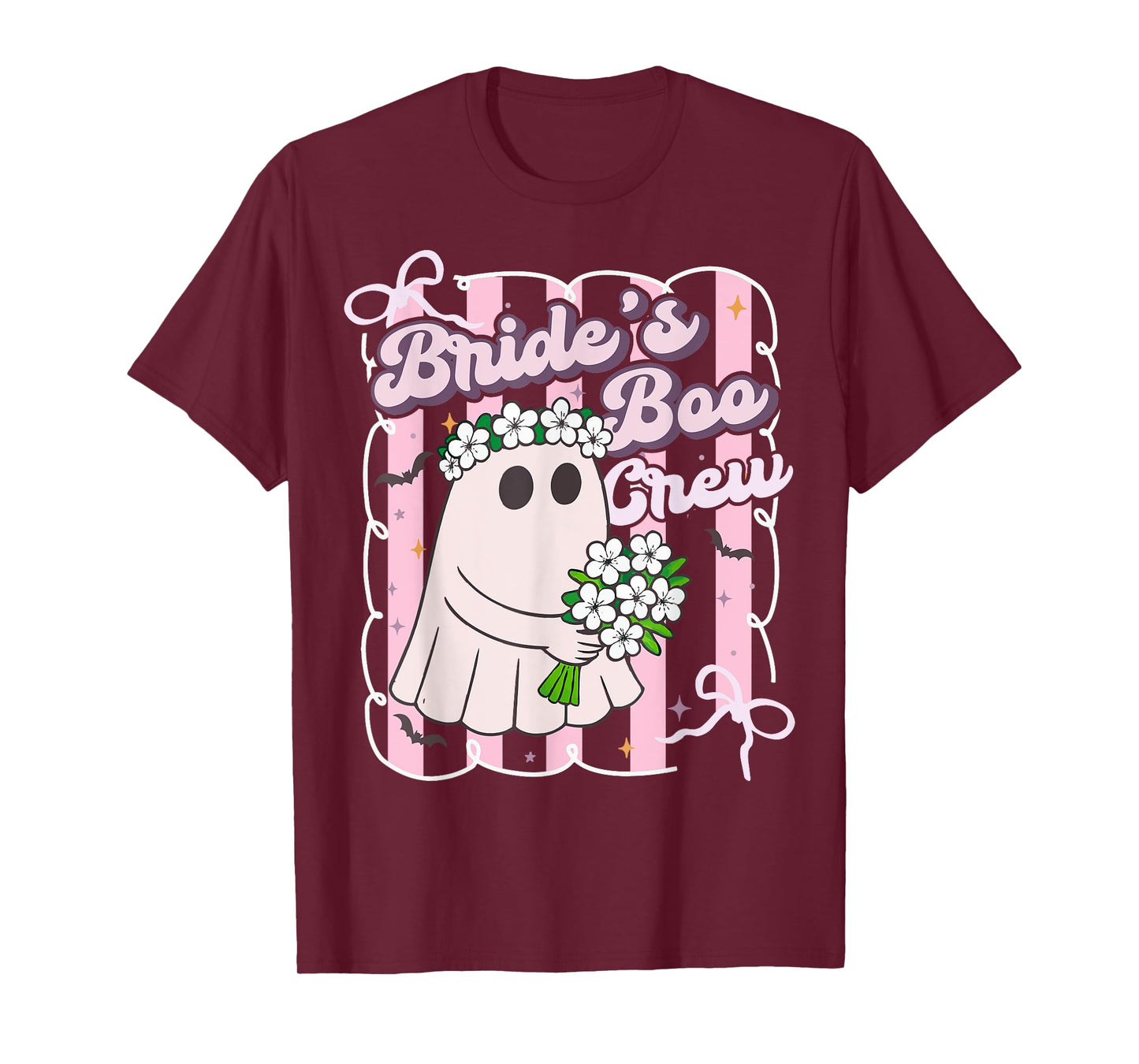 Brides Boo Crew Bridesmaid Ghost Halloween Bach Party Squad T-Shirt