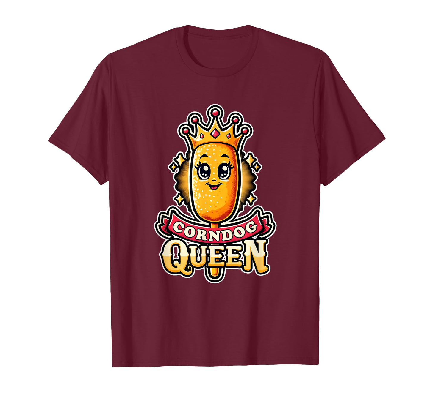 Corndog Queen Cute Snack Princess Food Girl Women T-Shirt