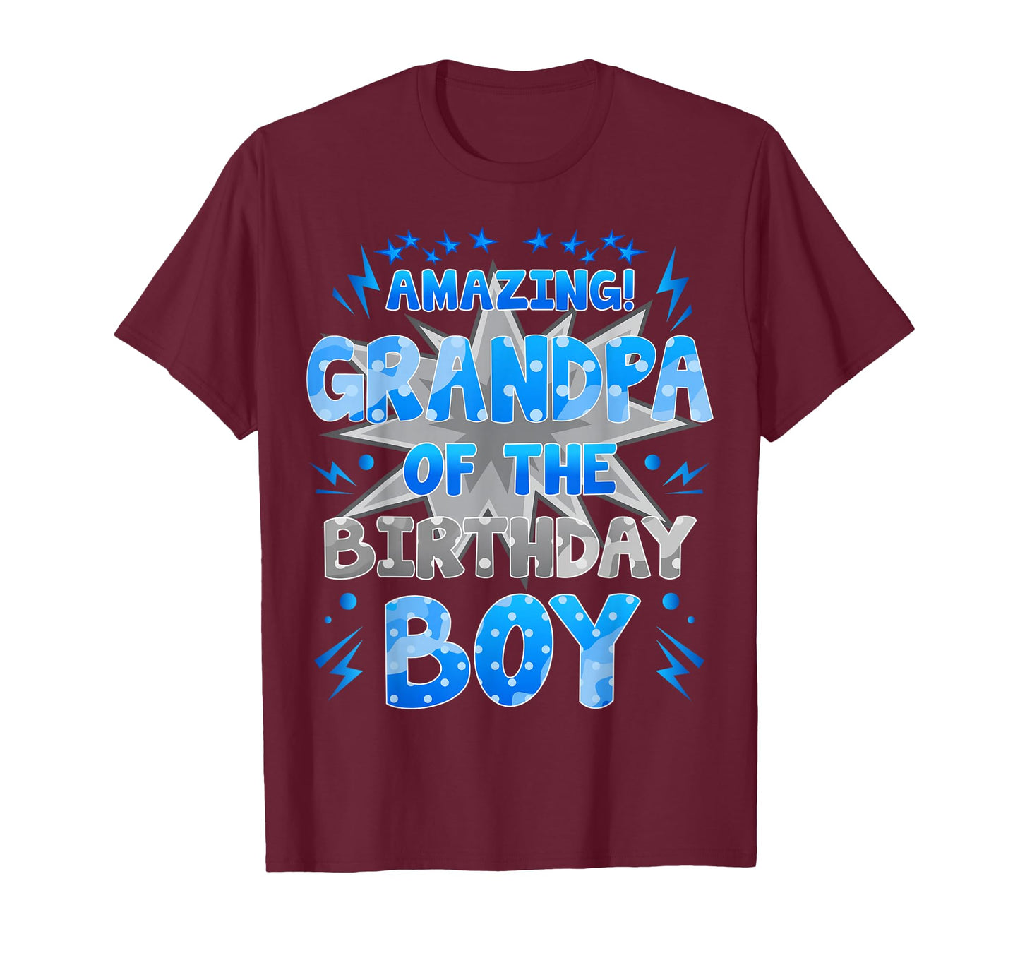 Amazing Grandpa of The Birthday Boy Party Family Love T-Shirt
