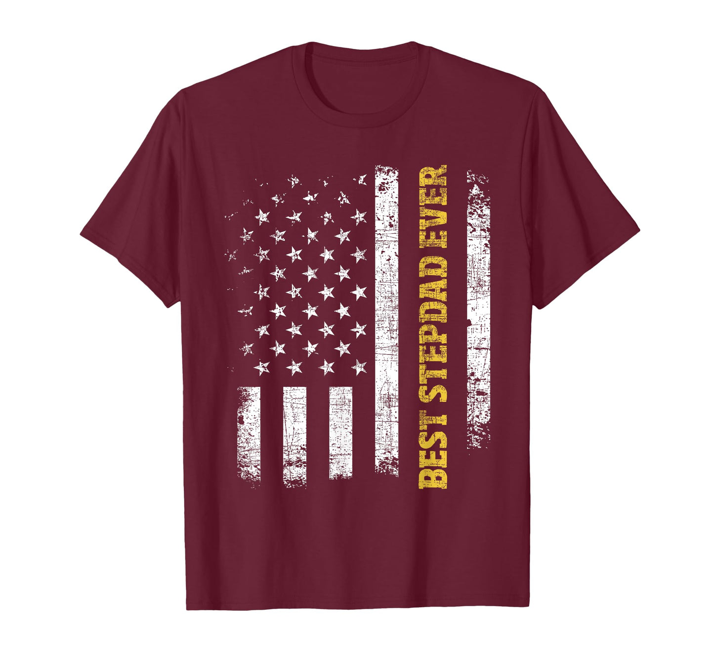 Best Stepdad Ever - USA American Flag Stepfather Bonus Dad T-Shirt