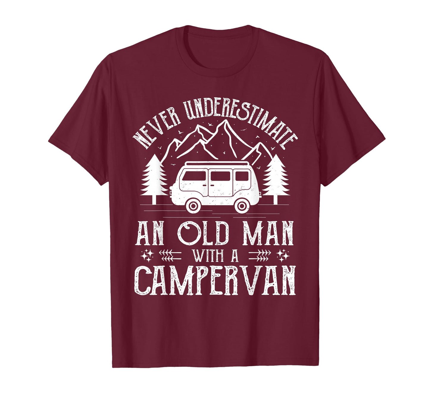 Never underestimate and old man with a campervan Gifts T-Shirt