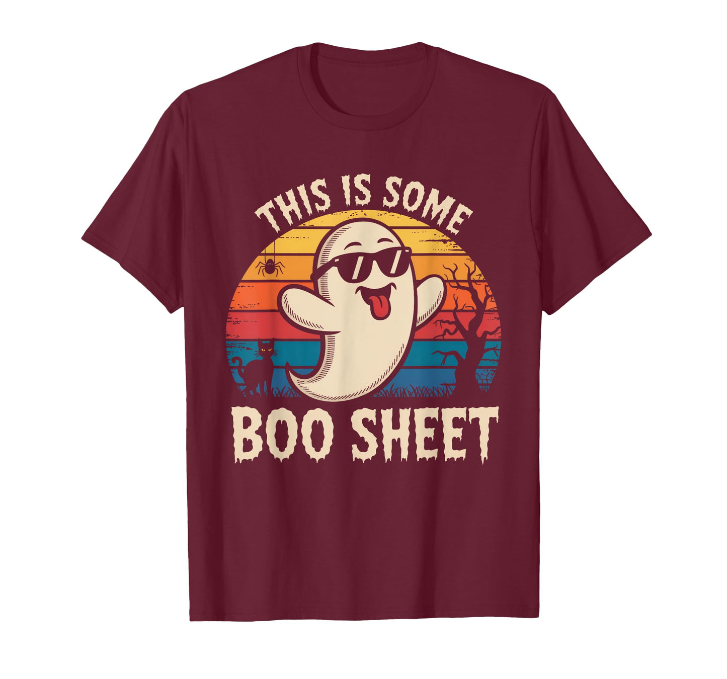 This is Some Boo Sheet Ghost Retro Funny Halloween Men Women T-Shirt