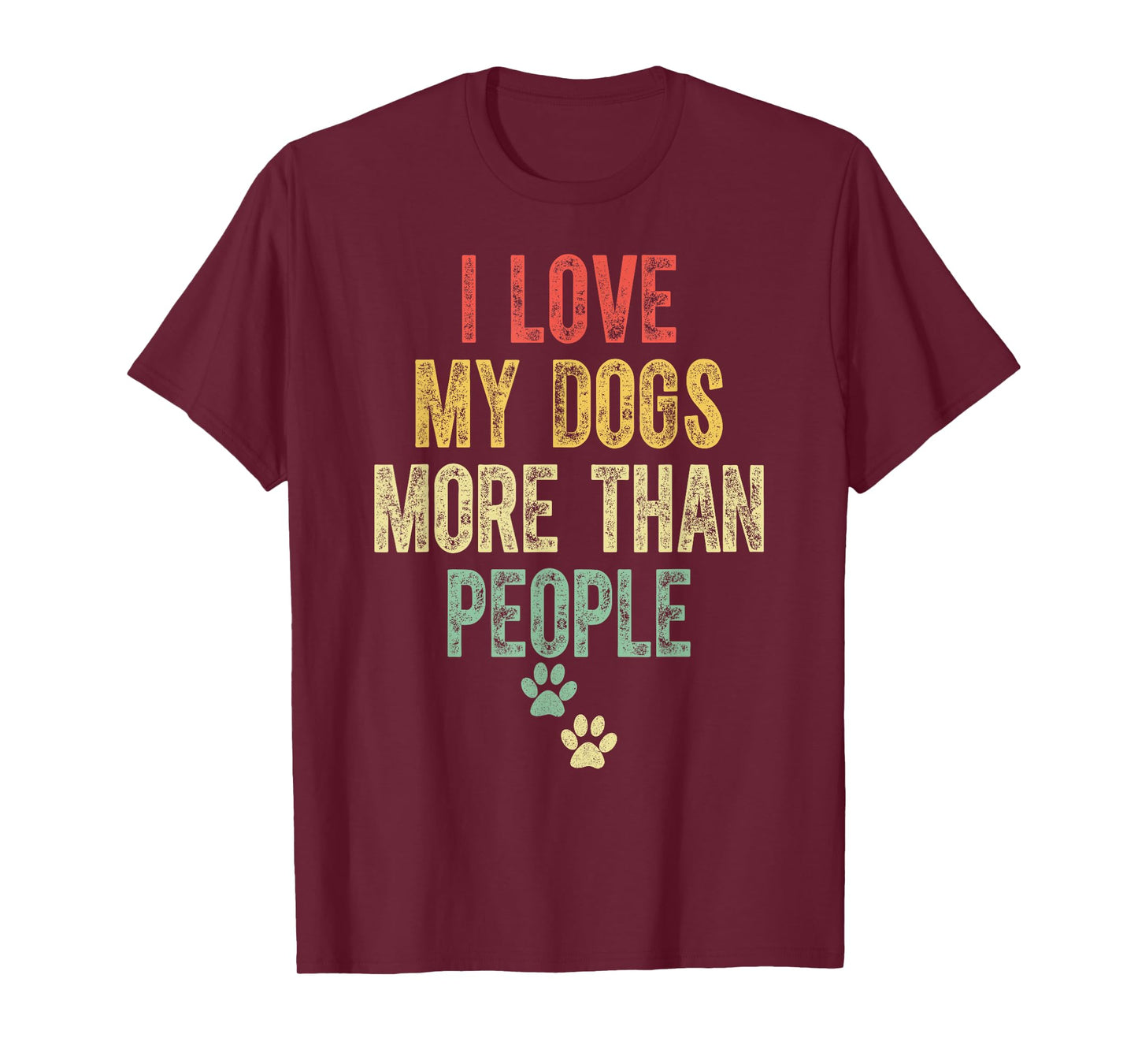 Funny I Love My Dog More Than People Vintage For Women T-Shirt