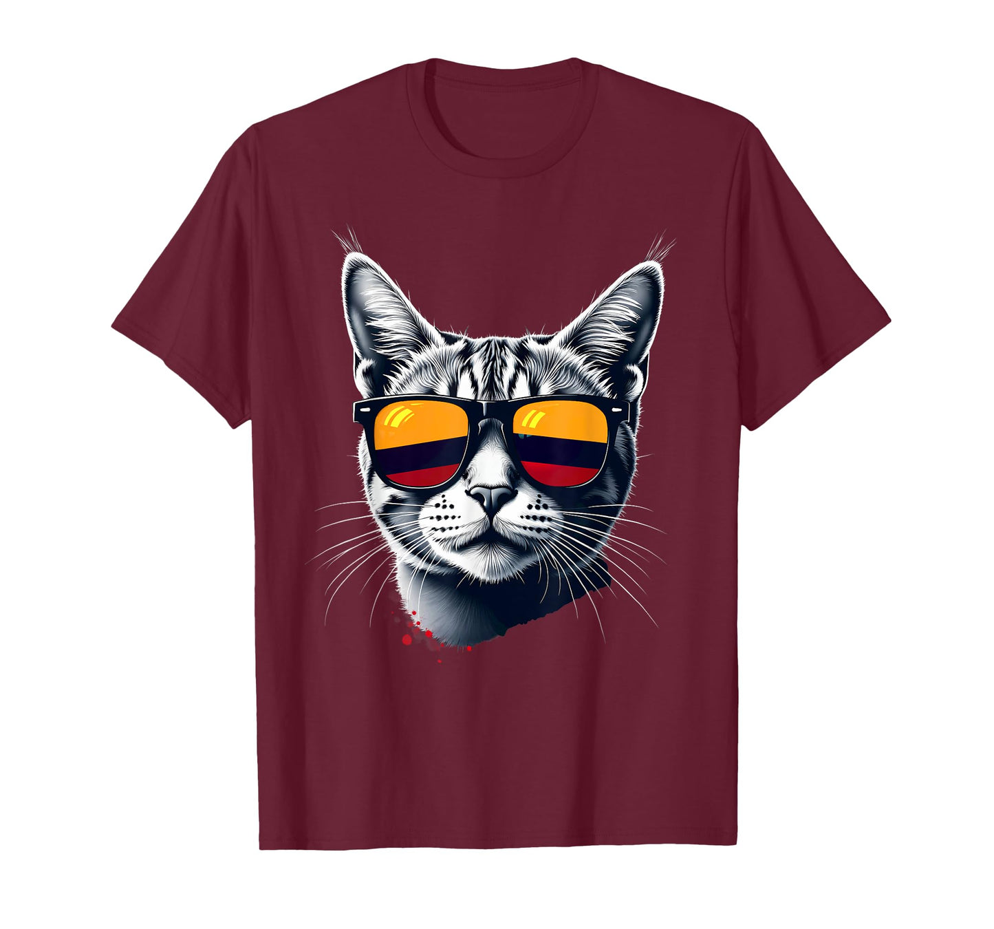 Patriotic Colombia Tabby Cat Colombian Flag T-Shirt