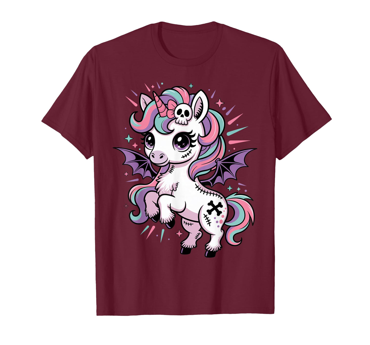 Pastel Goth Unicorn Kawaii Creepy Cute Aesthetic Art T-Shirt