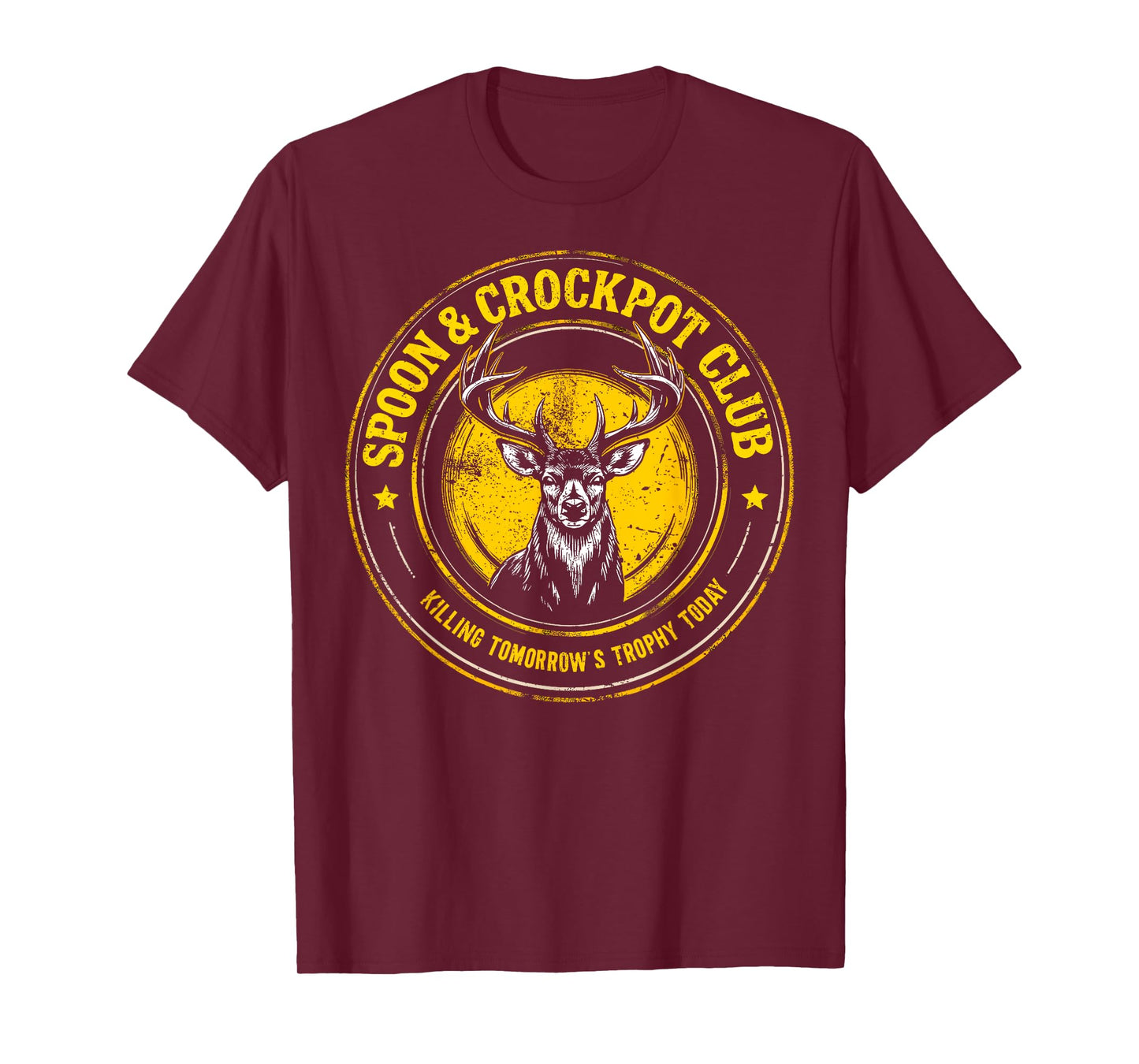 Spoon & Crockpot Club Funny Deer Hunting Humor Hunter Joke T-Shirt