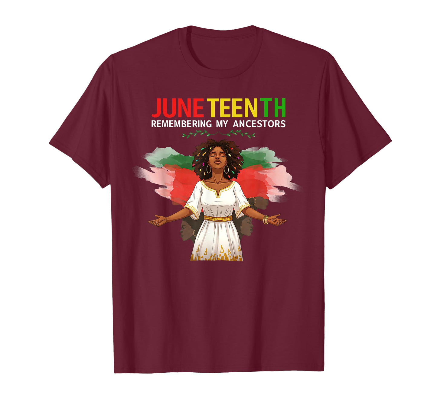 Black Women Juneteenth Remembering My Ancestors Graphic T-Shirt