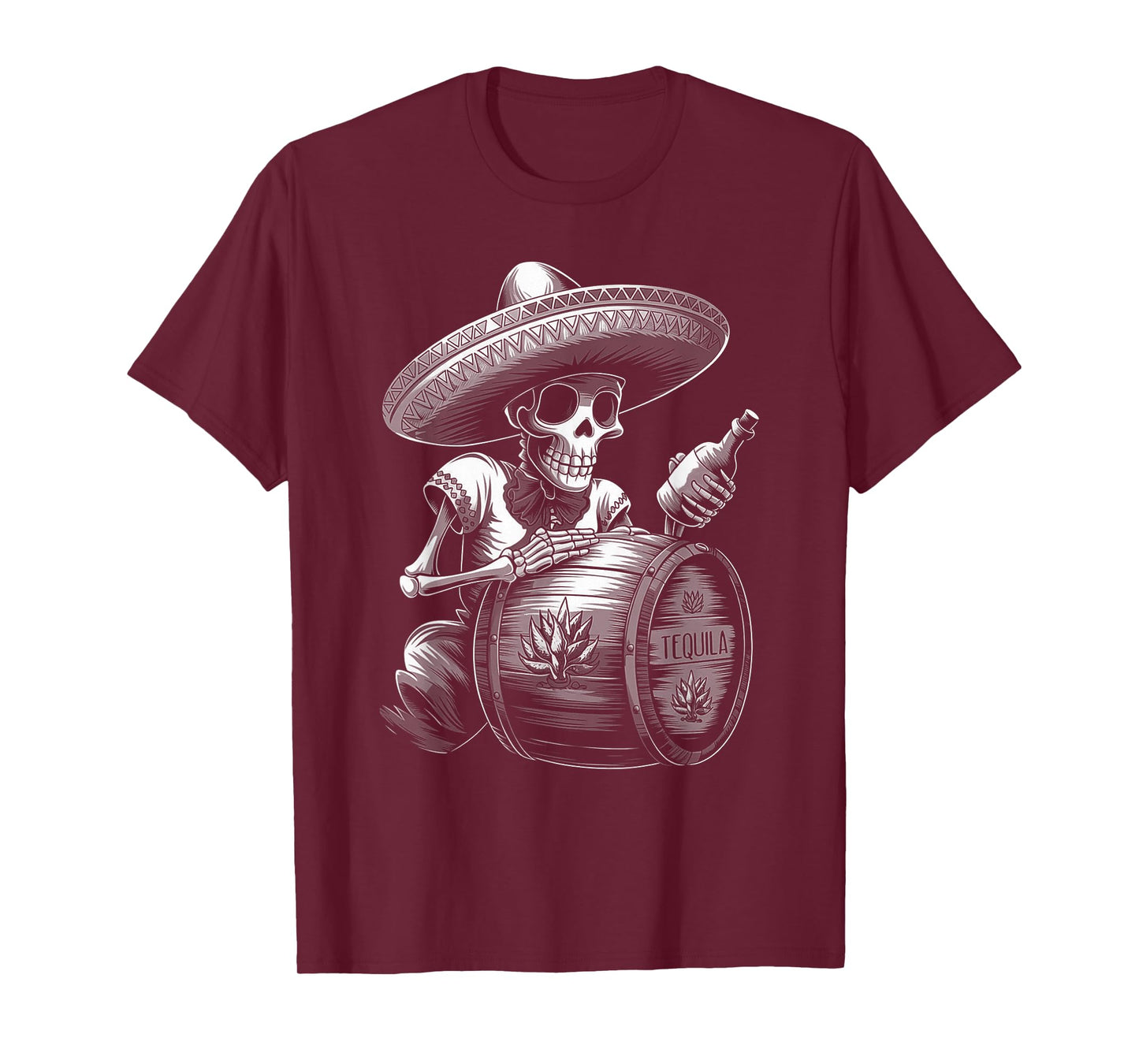 Mexico Vintage Skeleton Tequila Dia De Los Muertos Mexican T-Shirt