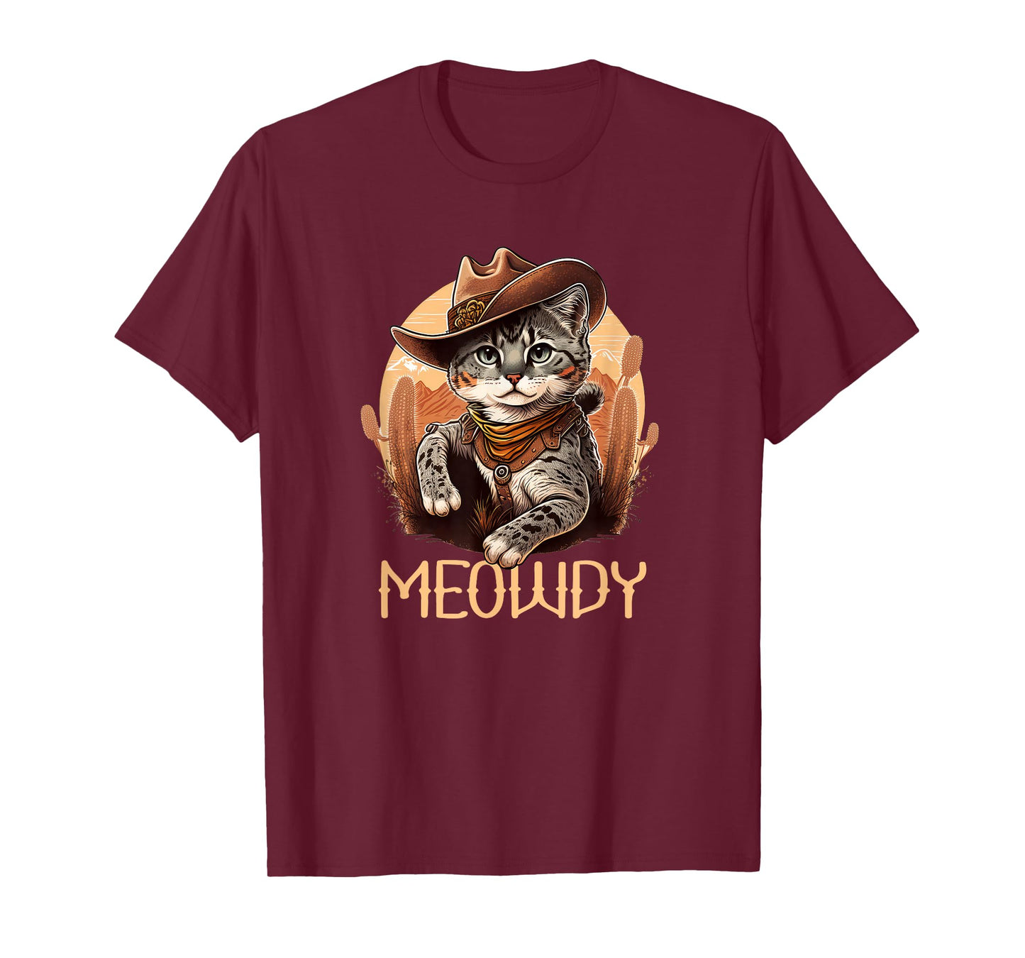 Meowdy Cat Funny Howdy Meme Western Cowboy Kitten T-Shirt