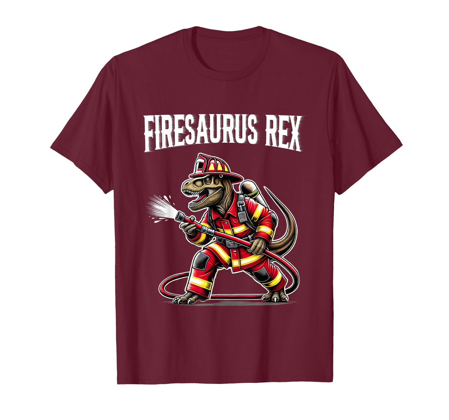 Firefighter T Rex Dinosaur Shirt Firesaurus Fireman Kids Boy T-Shirt
