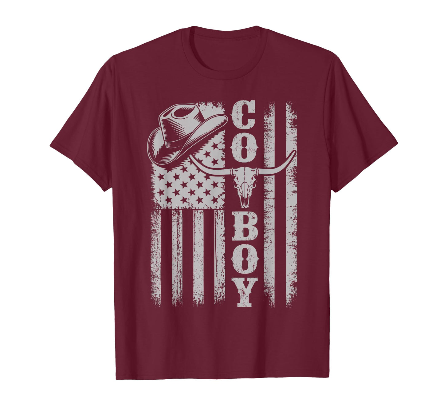 Western Country Men Teen Boy Kid Rodeo Southern Retro Cowboy T-Shirt