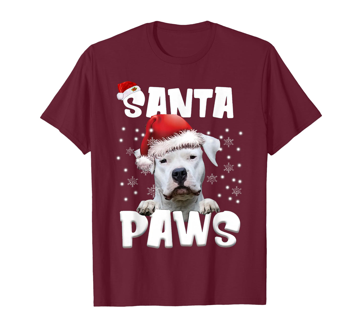 Funny Dogo Argentino Christmas Lights Tree Dog Lover Xmas T-Shirt