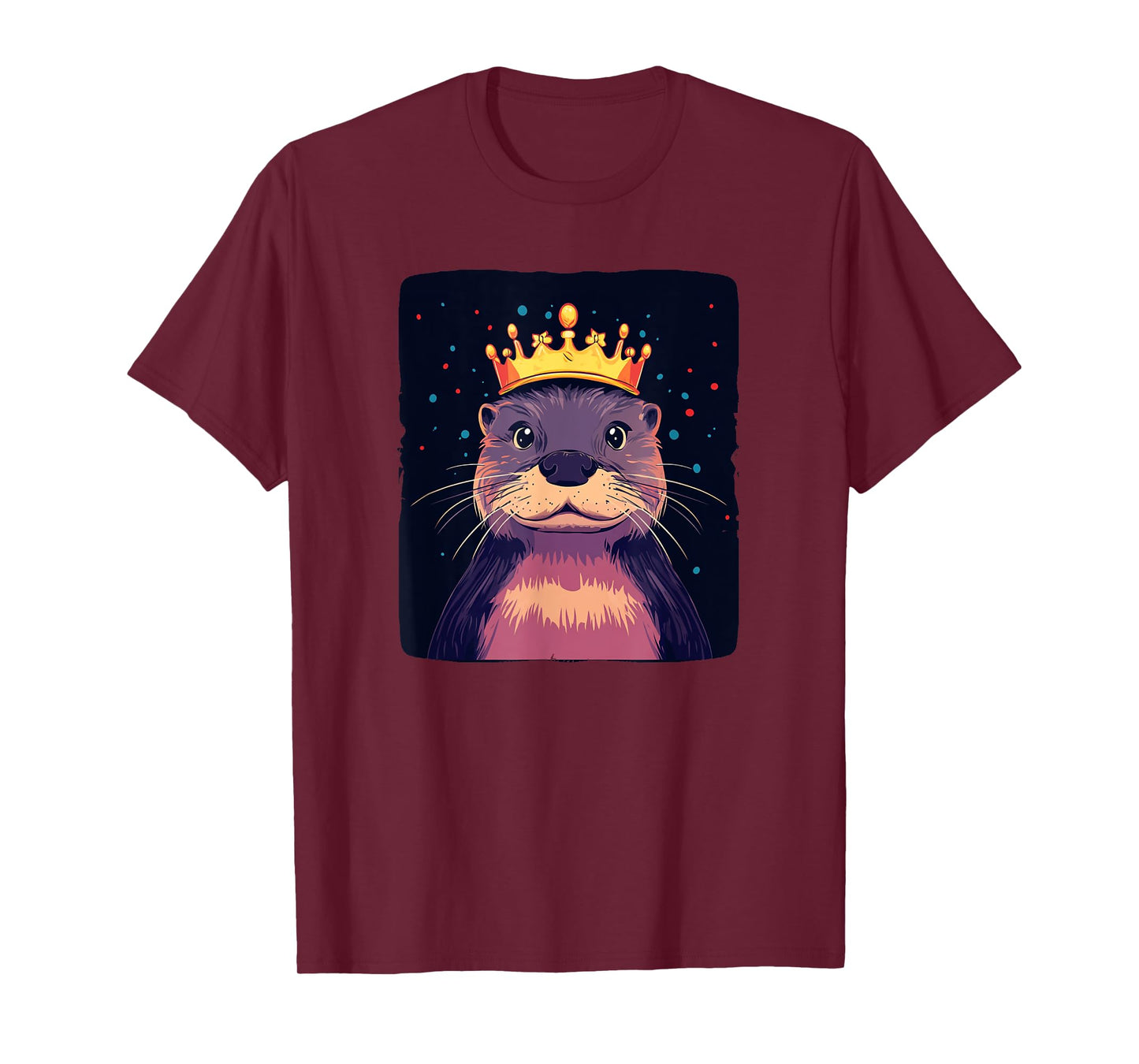 Cute Otter Face with Royal Crown Costume for Adults and Kids T-Shirt
