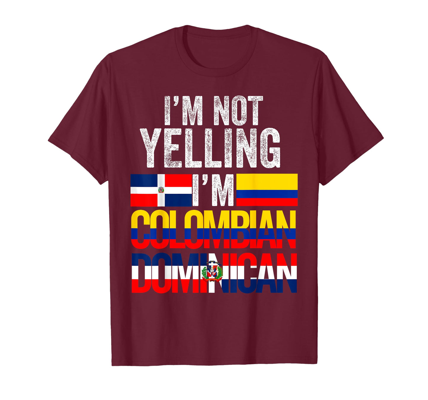 Half Colombian Half Dominican Flag 1/2 Heritage Pride T-Shirt
