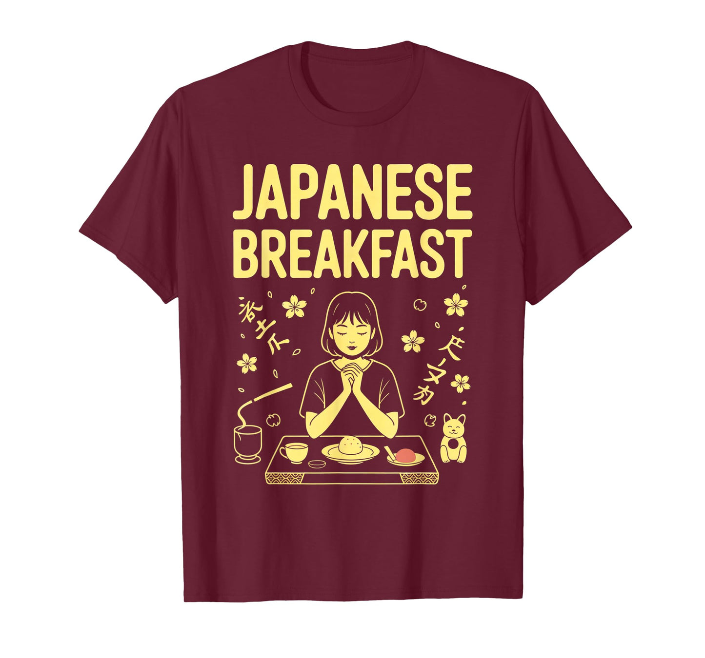 Japanese Breakfast Zen Morning Miso Rice Tea Graphic Art T-Shirt