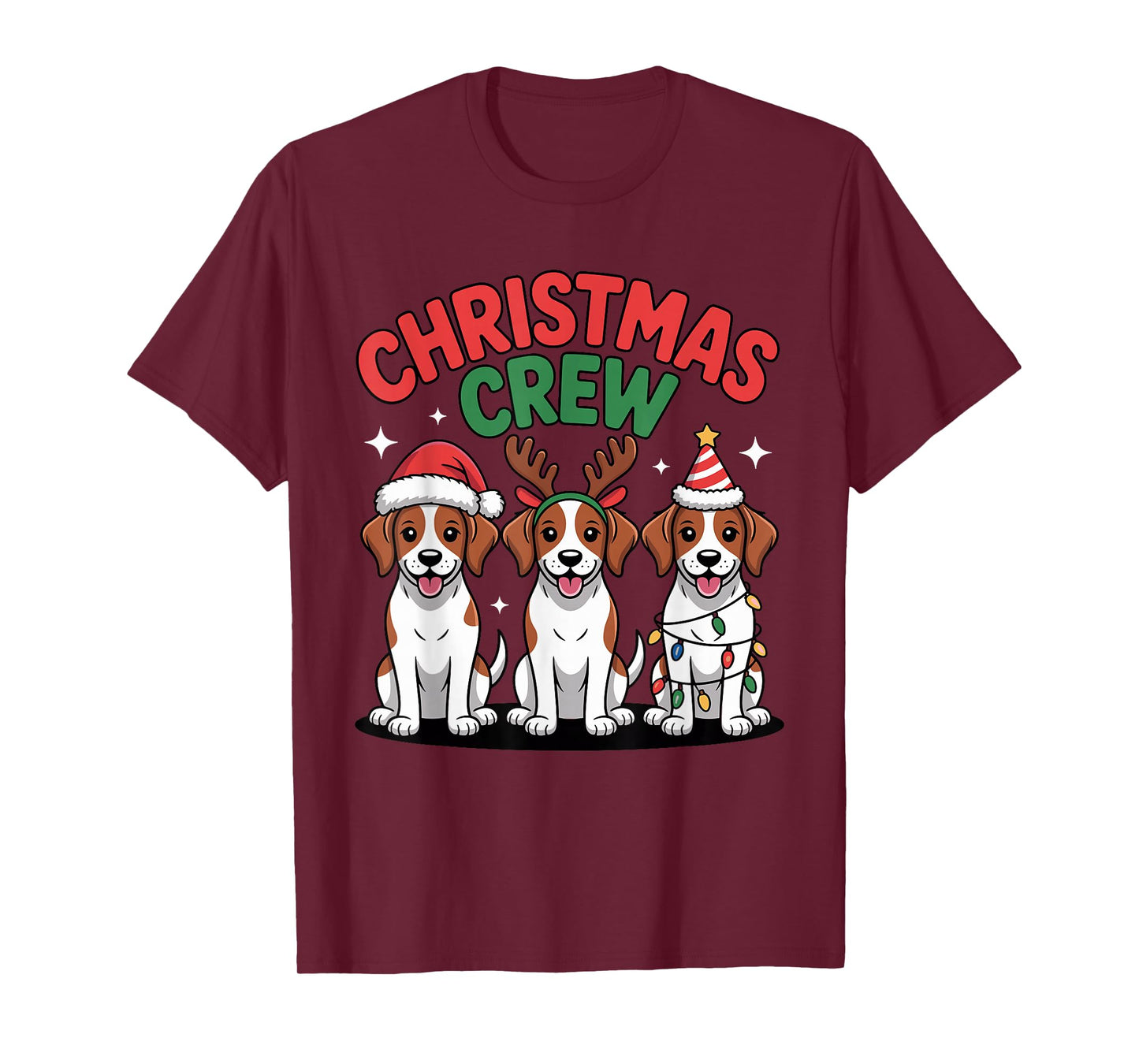 Christmas Crew Xmas Dog Puppy Breed Funny Christmas Brittany T-Shirt