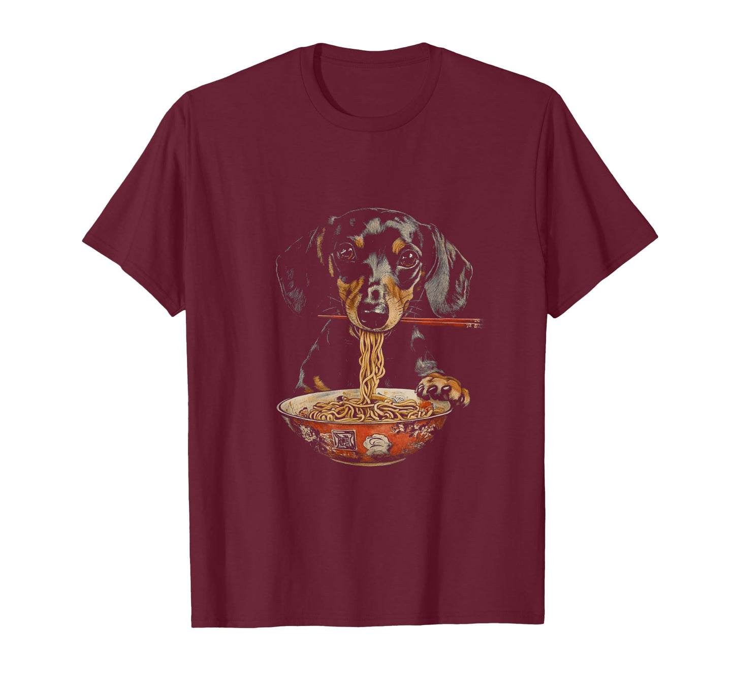 Dachshund Eating Ramen Noodle T-Shirt