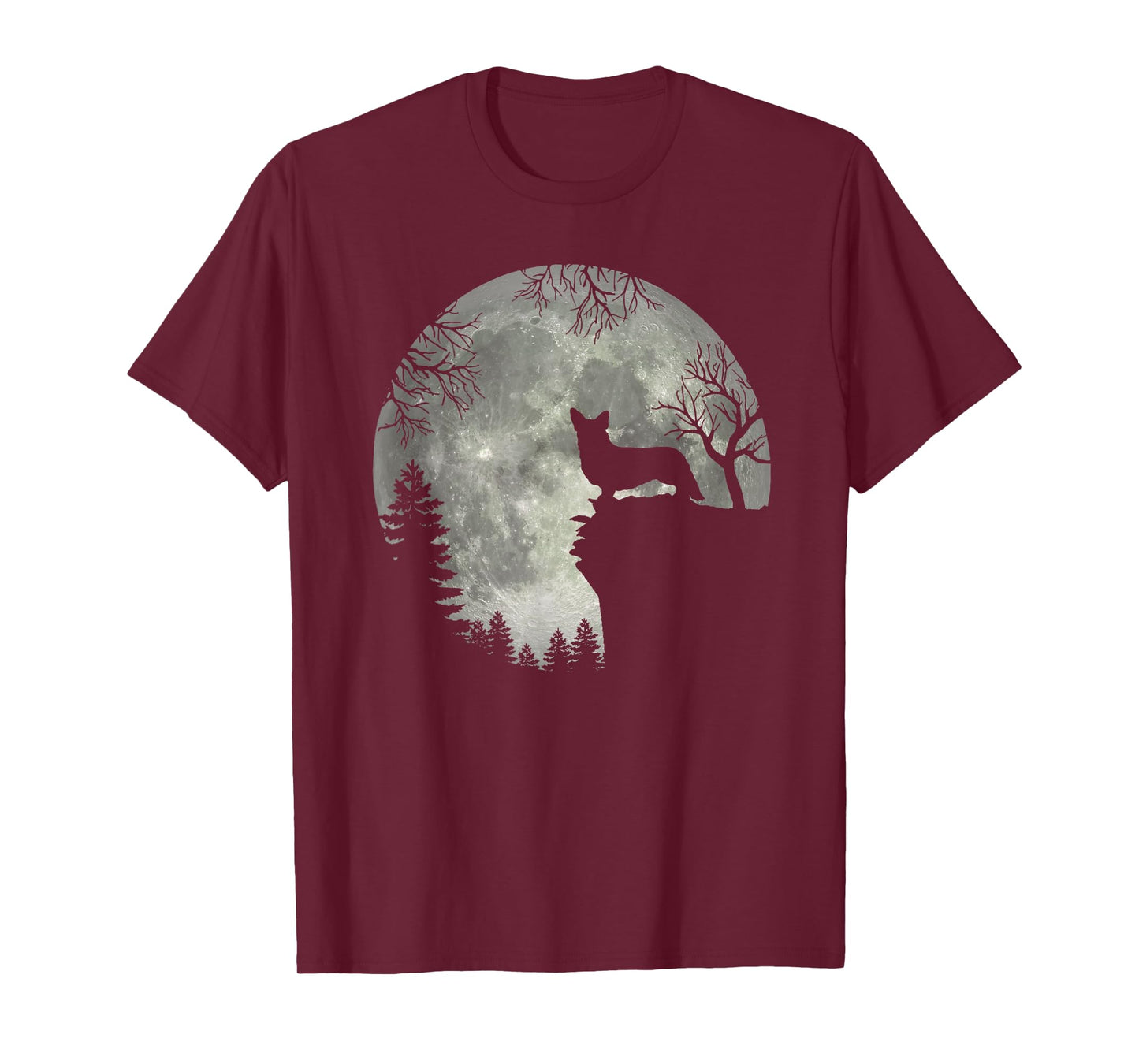 Cardigan Welsh Corgi And Moon Halloween T-Shirt