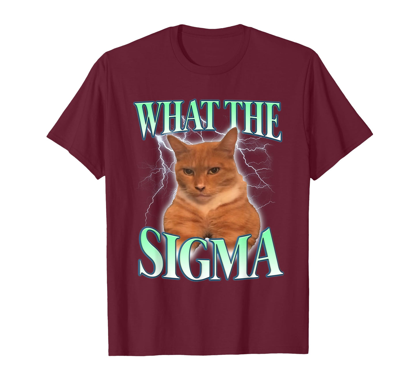 Vintage What The Sigma Lovely Animal Funny Cat-Meme Apparel T-Shirt