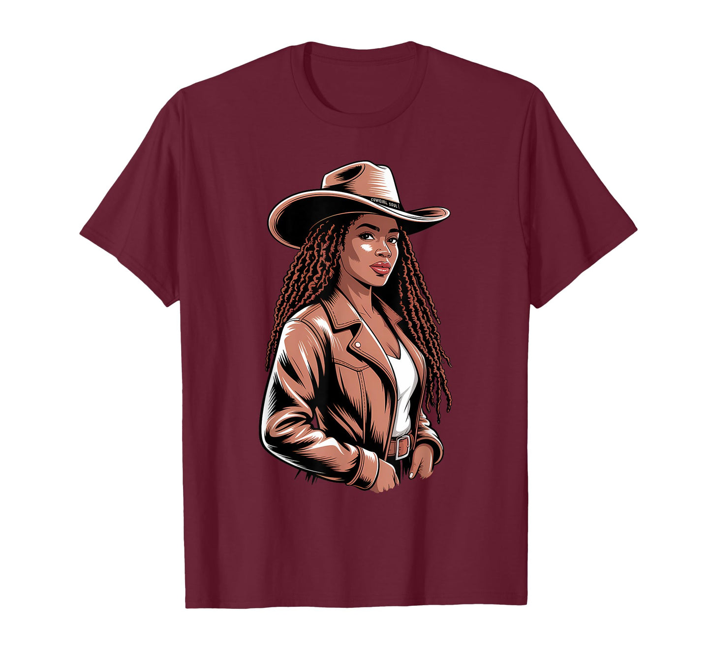 Loc'd Black African American Cowgirl Western Country Locs T-Shirt