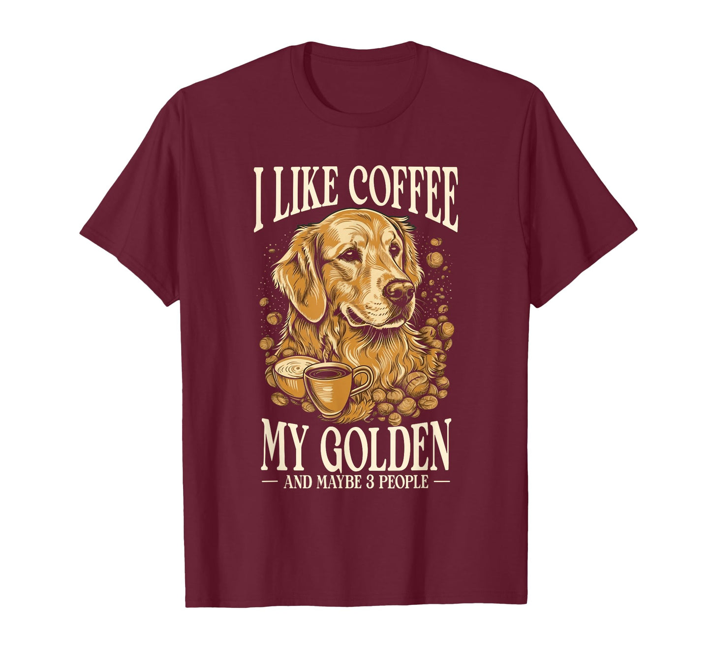 Coffee And Dogs Golden Retriever Mom And Dad T-Shirt
