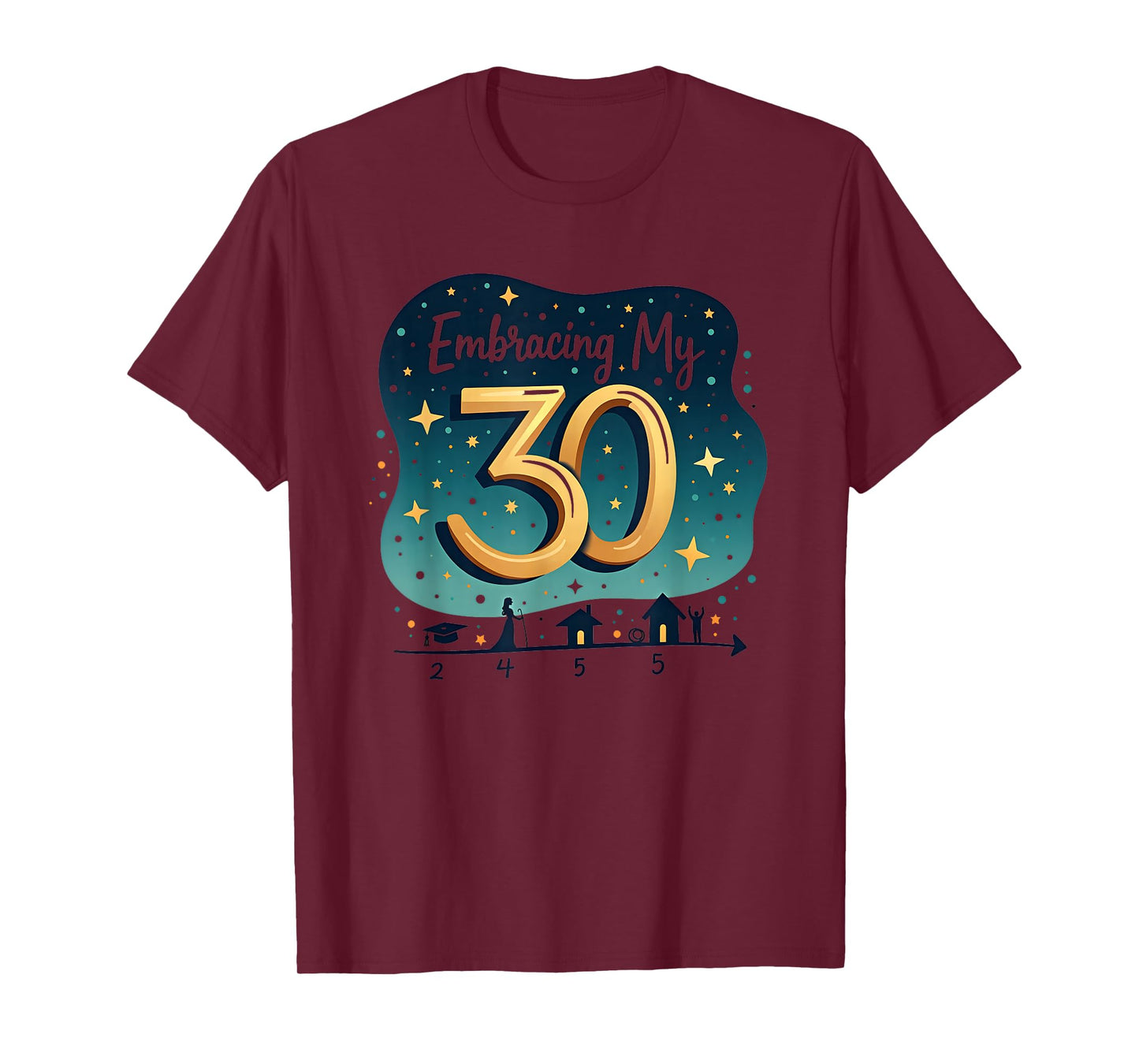 Embracing My 30s Birthday Gift Milestone Celebration T-Shirt