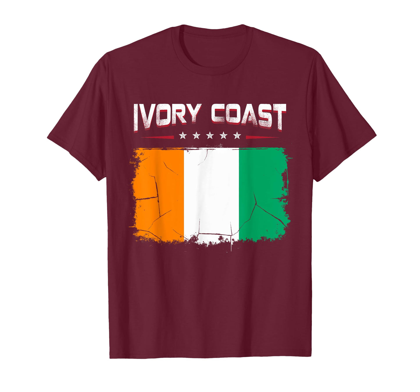 Patriotic Vintage Ivorian Flag Ivory Coast T-Shirt