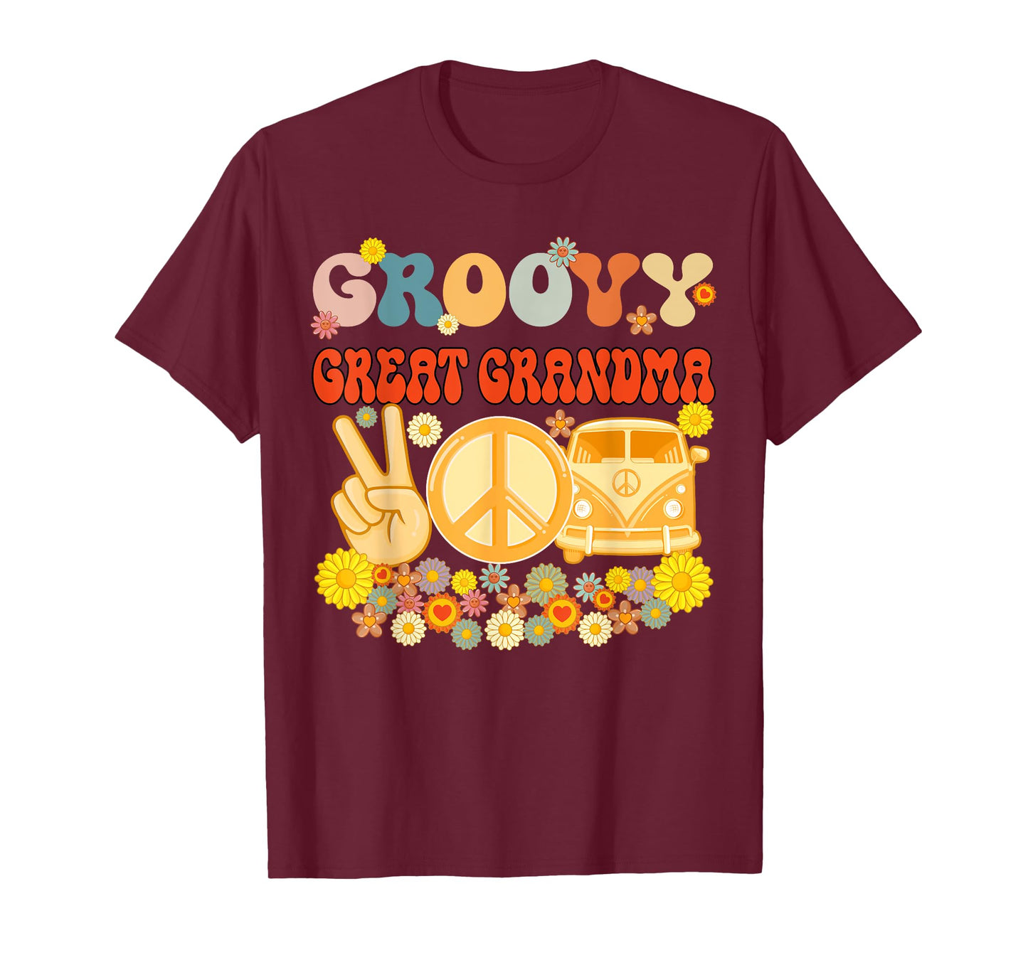 Groovy Great Grandma Retro Matching Family Baby Shower T-Shirt