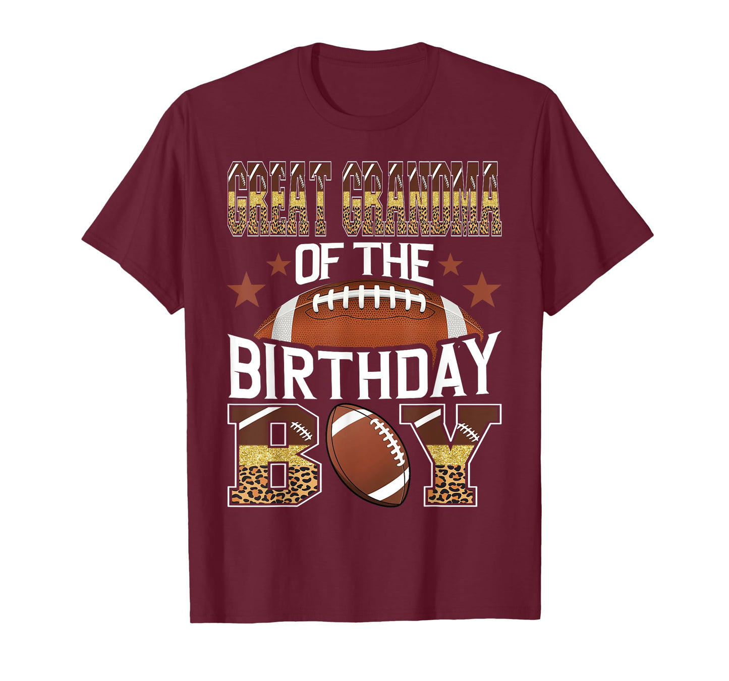 Great Grandma Of The Birthday Boy Football Baller Game Day T-Shirt