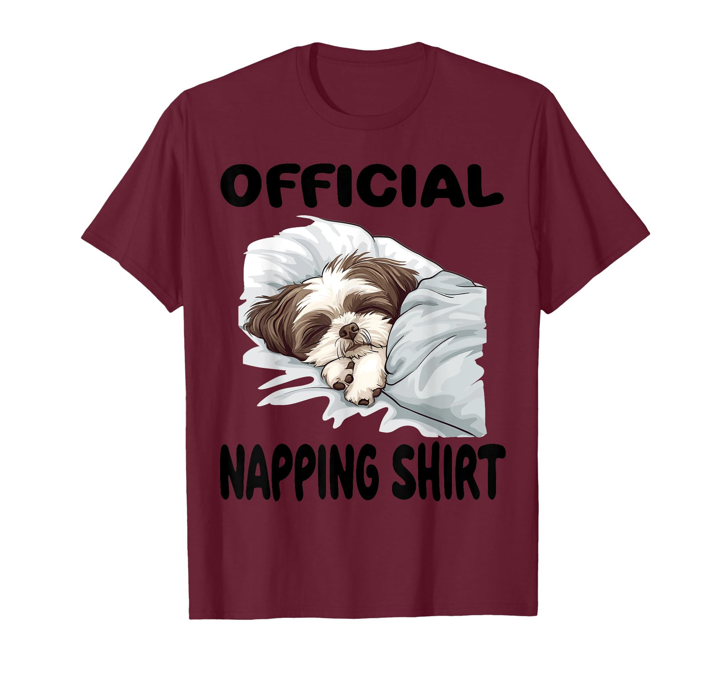 Shih Tzu Dog Official Napping shirt Pajamas Nightgown Men Women Girls Kids T-Shirt