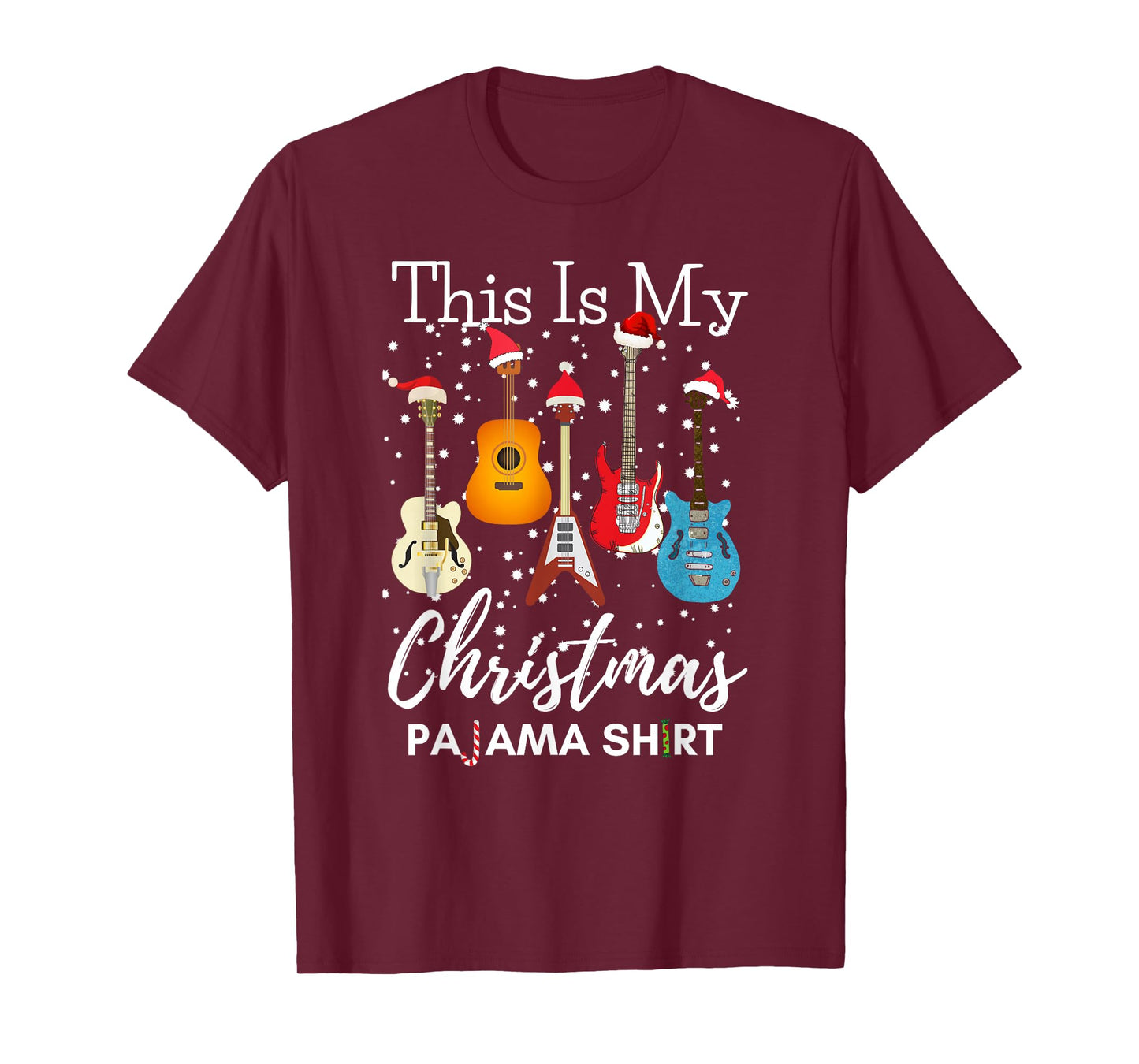This Is My Christmas Pajama Guitar Guitarist Music Lover T-Shirt