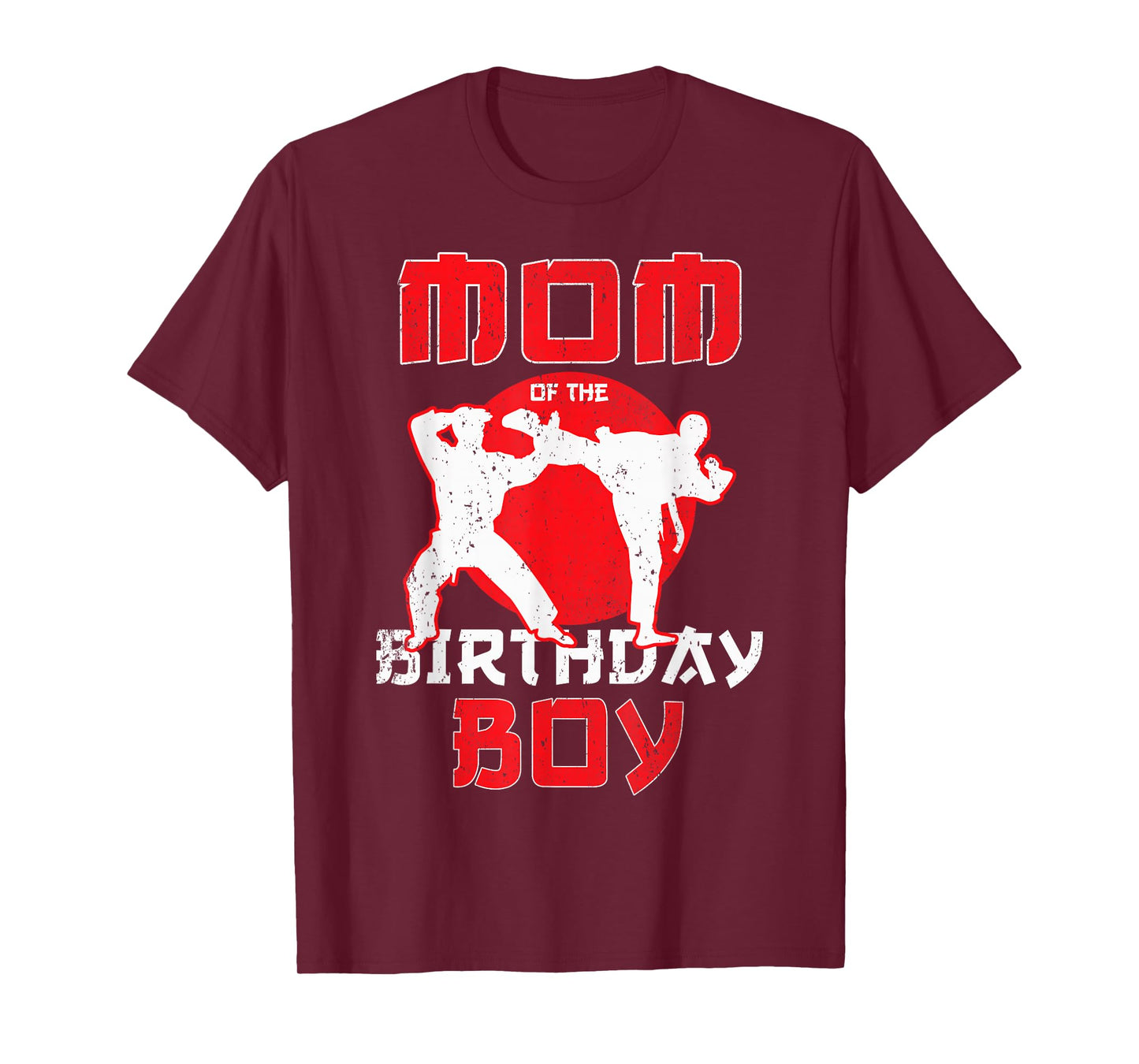 Mom Of The Birthday Karate Taekwondo Boy Martial Arts T-Shirt