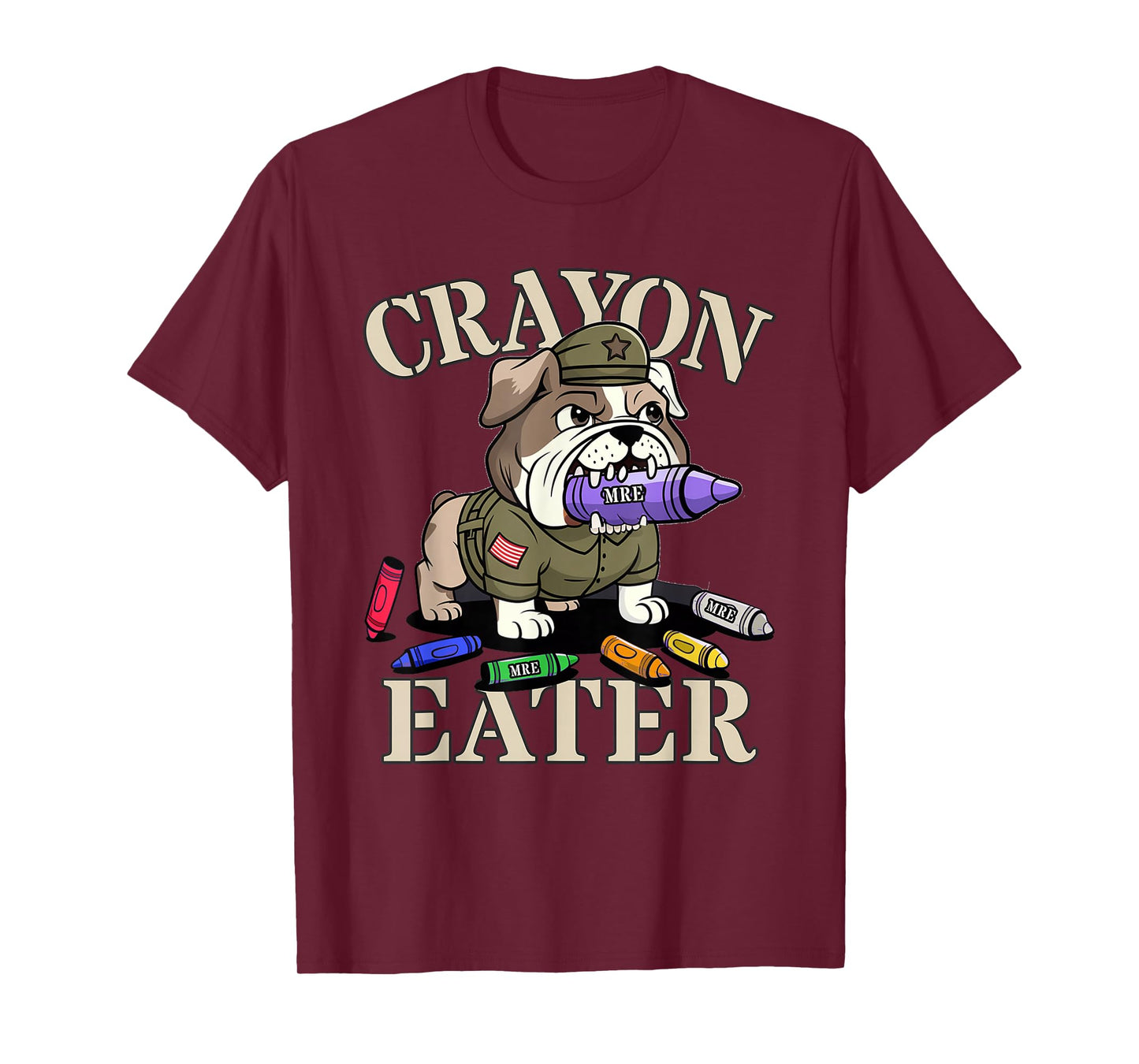 Sarcastic Crayon Eater Bulldog Officer Squad Military Corps T-Shirt
