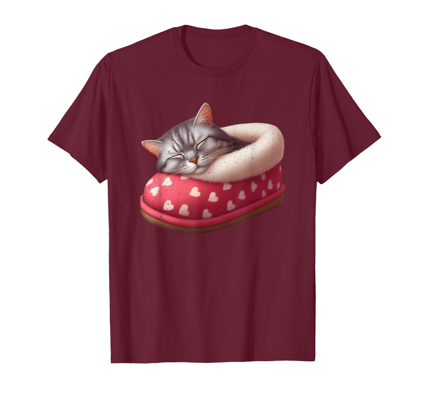 Sleeping Cat in Slipper T-Shirt