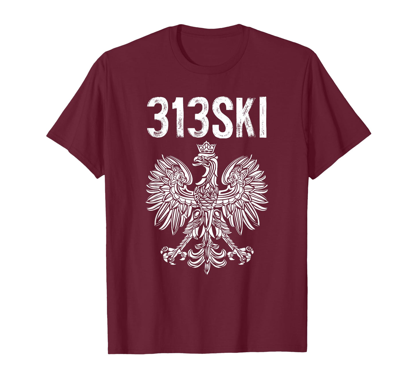 313SKI Detroit Michigan Area Code 313 Polish Pride T-Shirt