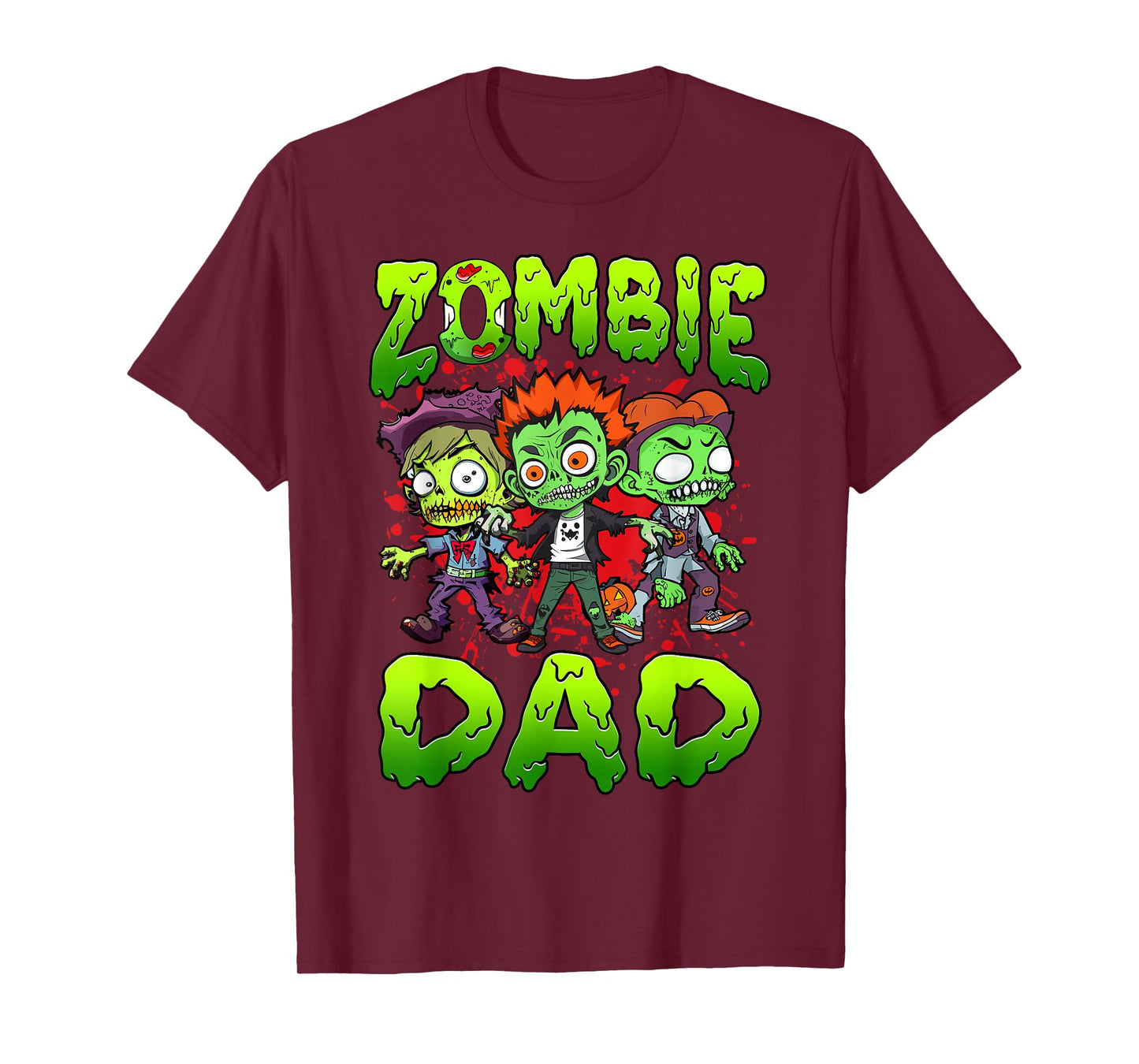 Zombie Dad Halloween Costume Family Matching T-Shirt