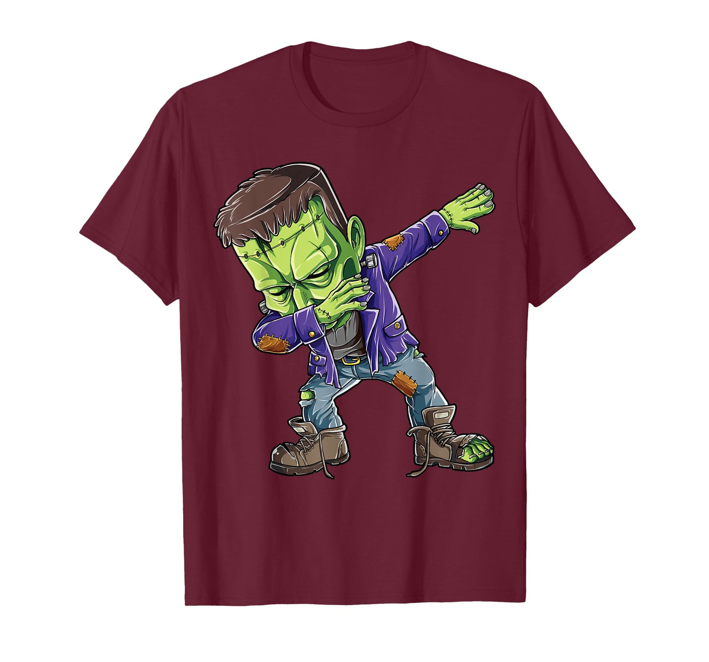 Halloween Boys Men Dabbing Frankenstein Monster Zombie Dab T-Shirt