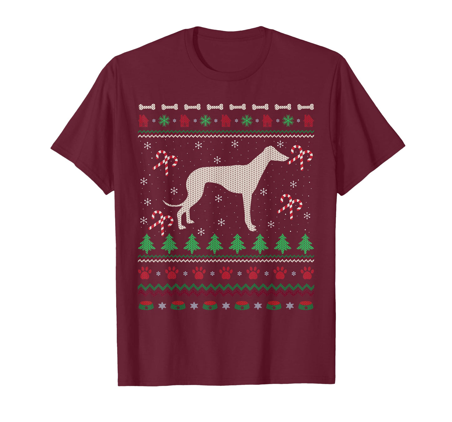 Ugly Xmas Sweater Santa Italian Greyhound Dog Christmas Men Women Kids T-Shirt
