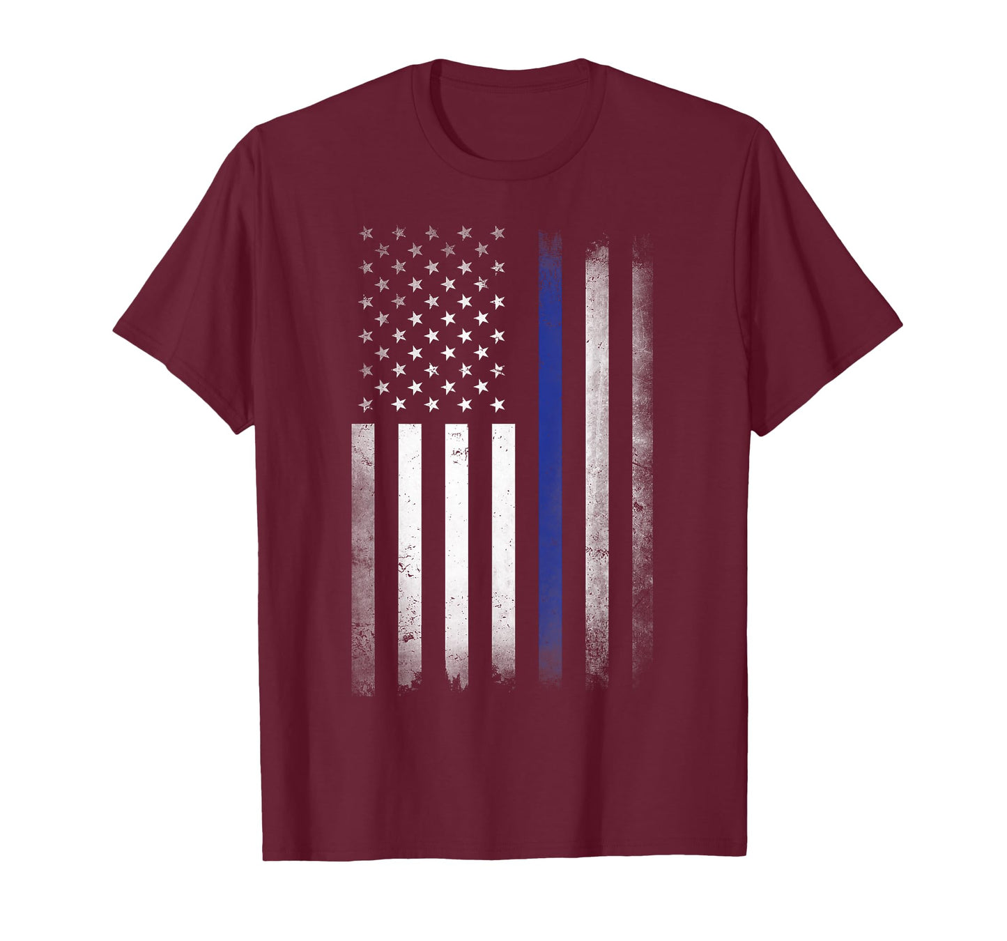 US Police USA American Flag Back the Blue Lives Matter T-Shirt