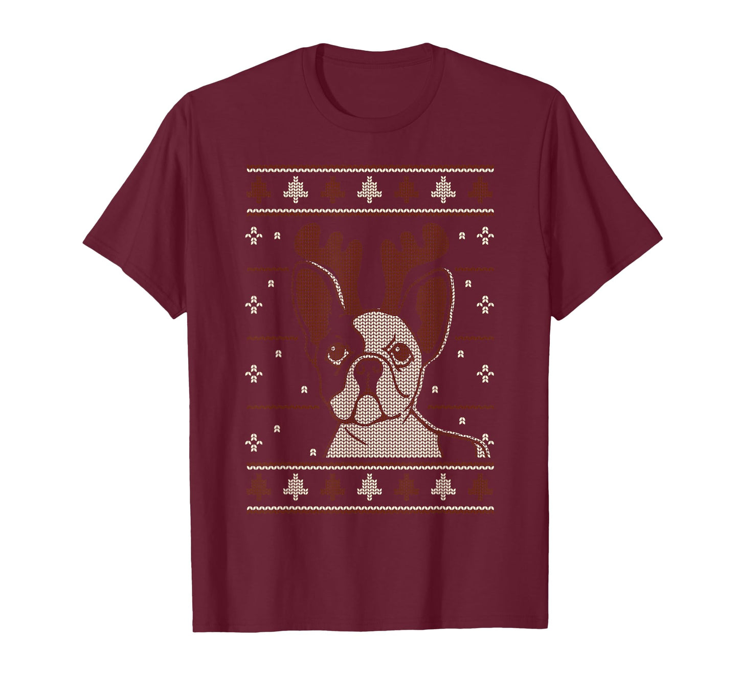 Cute Christmas French bulldog Rudolf T-Shirt