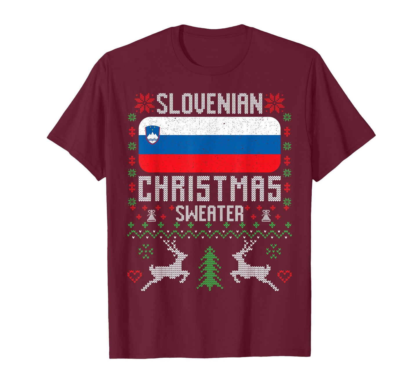 Slovenia Flag Slovenian Christmas Sweater T-Shirt