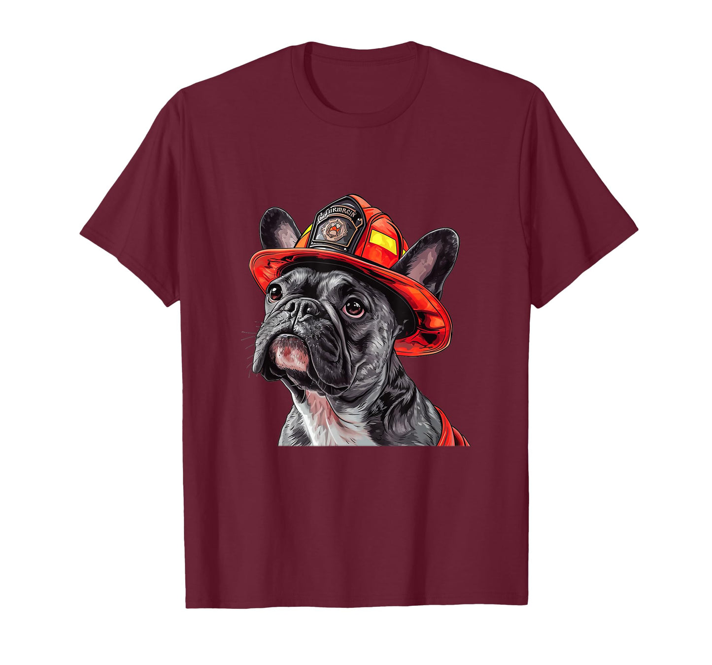 French Bulldog Firefighter Hat Fireman Dog T-Shirt
