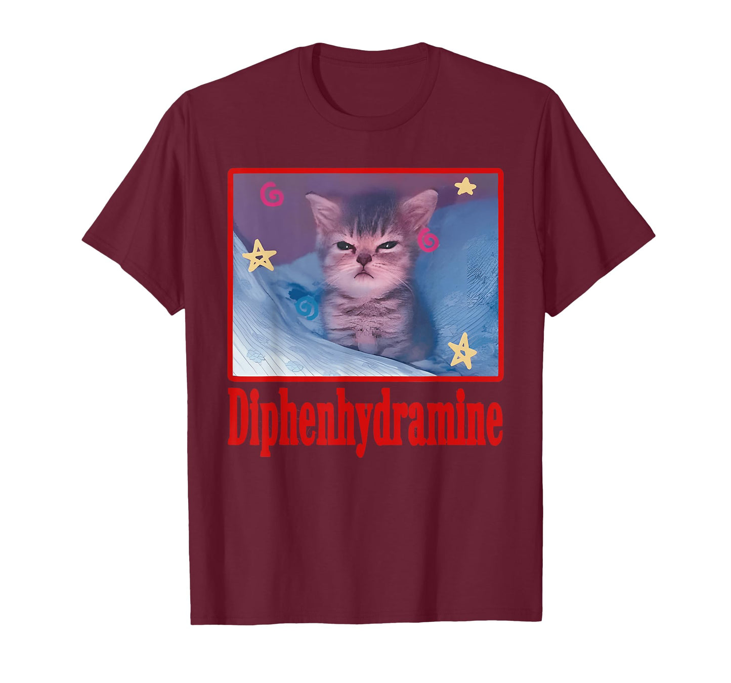 Meme Diphenhydramine Cat Cute Cat Sleep T-Shirt